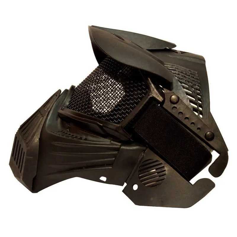 Men Face Cover Outdoor Tactical Hunting Airsoft Pro Full Face Mask with Safety Metal Mesh Goggles ProtectionW250512
