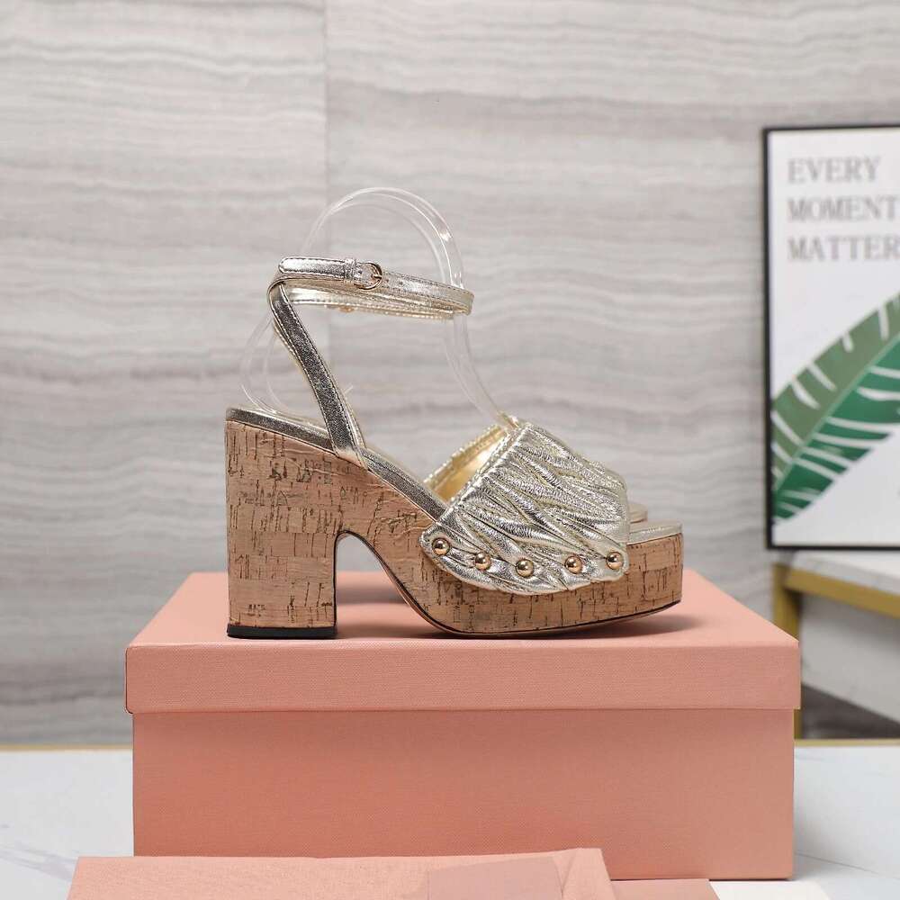 Women Size35-41 Genuine Leather Sandals Super High Heels Flat Platform Pumps Pleated Designer Shoes Zapatillas De Mujer
