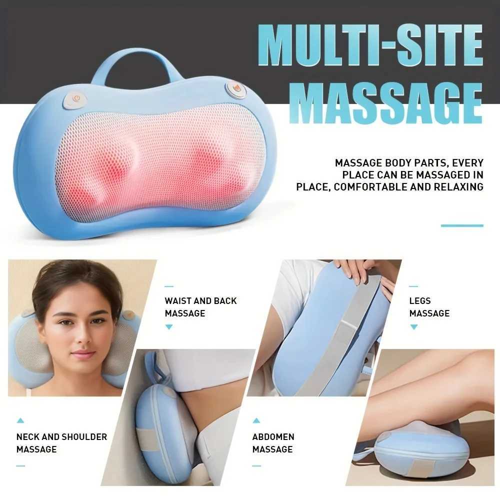 Full Body Neck and Waist Massager Hot Compress Multifunctional Massager Home Office Car Massage PillowW250512