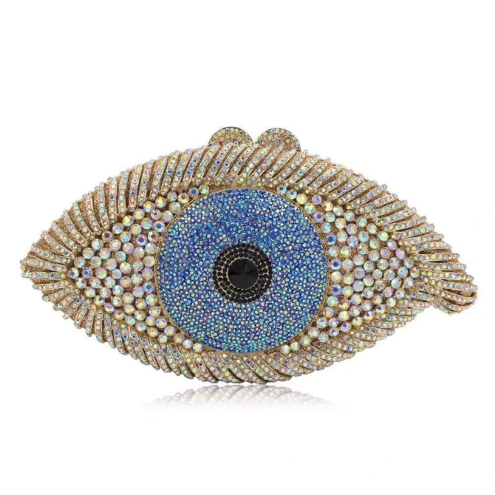 Lady Eye Rhinestones Day Clutches Dia Wedding Clutch Purse New Crystals Dinner Handbags Designer Party Minaudere Bags
