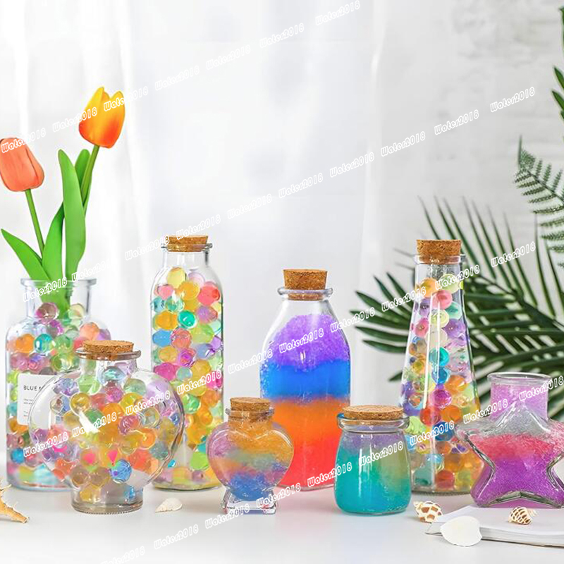 50000 Pcs Rainbow Mix Jelly Water Gel Beads Non Toxic Water Beads For Vase Filler Plant Floating Candles Wedding and Home Decoration