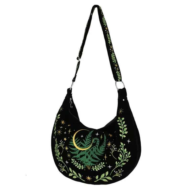 Women's Shoulder High Quality Gothic Embroidery Famous Brands Designer Crossbody Bag Large Capacity Exquisite Female Bags