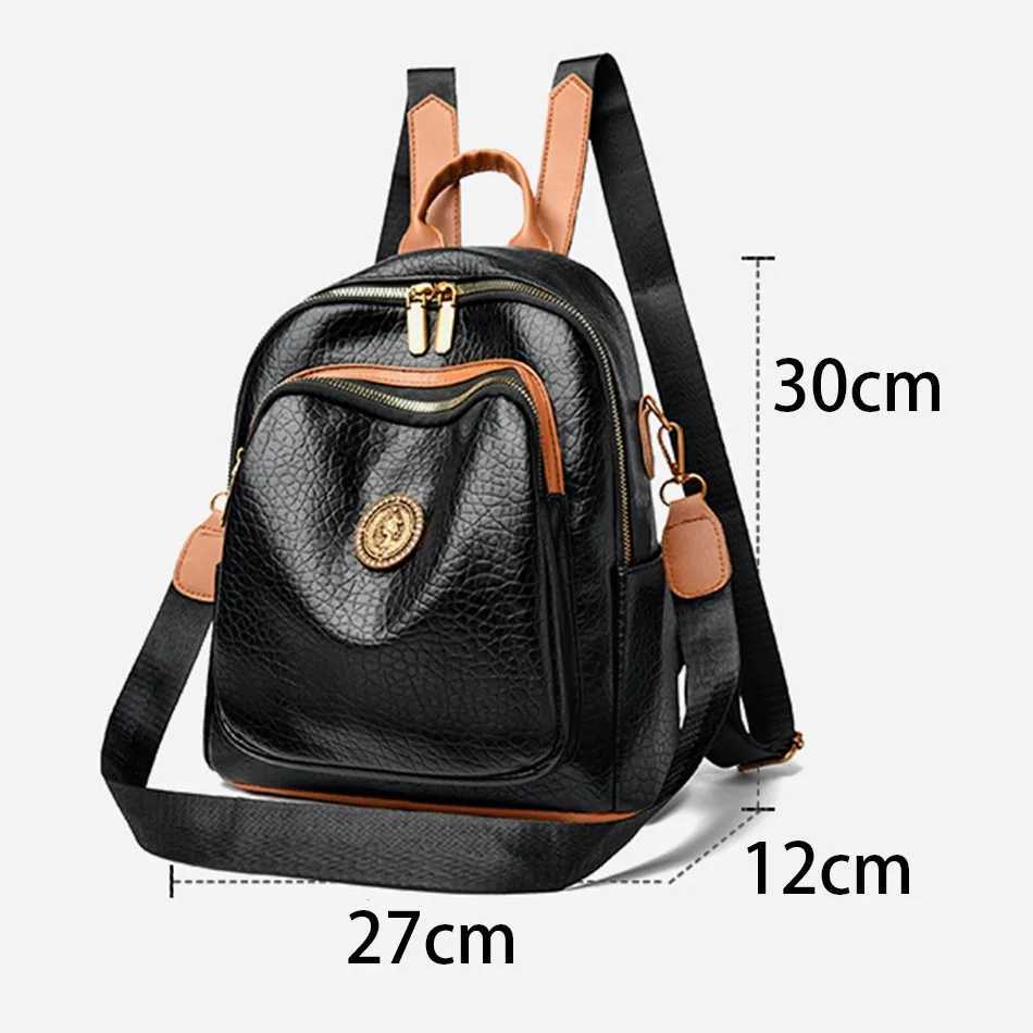 Fashion Women Backpack Designer Pu Leather Travel Back Pack Casual Shoulder Bag High Quality School Bags for Teenagers s Bag Z250512