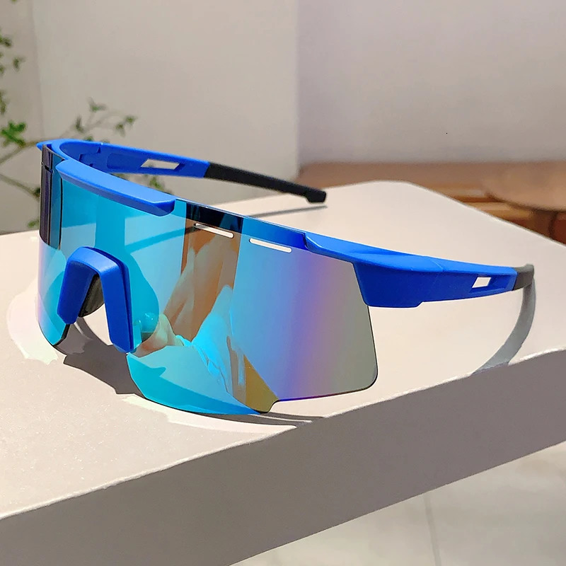 KAMMPT Fashion Monoblock Anti UV Mens Goggle Outdoor Mirror Sports Sunglasses Women Oversize Decor Shades for Cycling 250512
