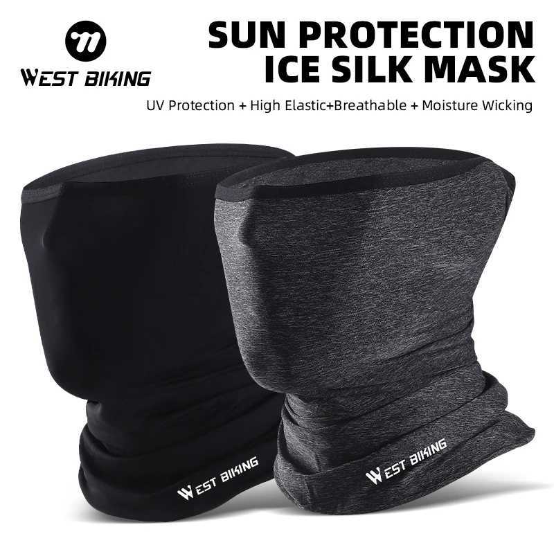WEST BIKING Cycling Face Cover Summer Cool Mask Ice Silk Bandana Bike Motorcycle Scarf Hiking Outdoor UV-Protection EquipmentW250512