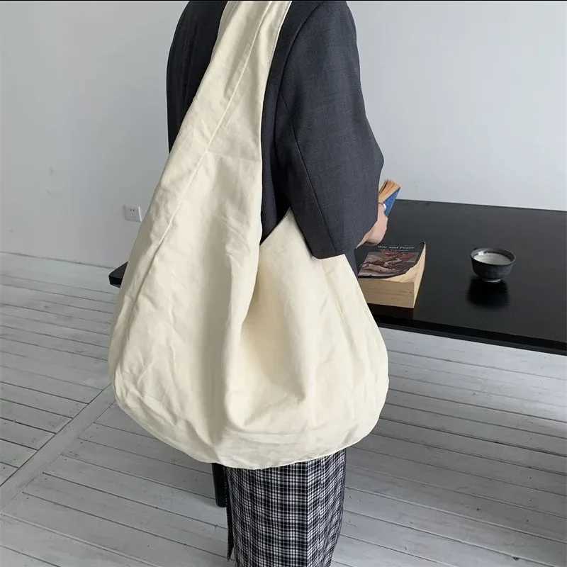 Women Canvas Crossbody Bag Oblique Cross Single Backpack Large Capacity Shoulder Bag Retro Dumpling Hobos Bag Shoulder BagXJ250512