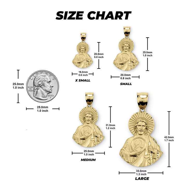 Fashion Personality 14k Gold Plated Matte San Judas Half Body Pendant Jewelry