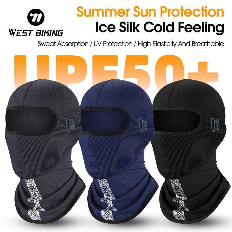 WEST BIKING Sun UV Protection Cycling Cap Summer Cool Bike Motorcycle Balaclava Hats Face Cover Outdoor Fishing Sports HeadwearW250512