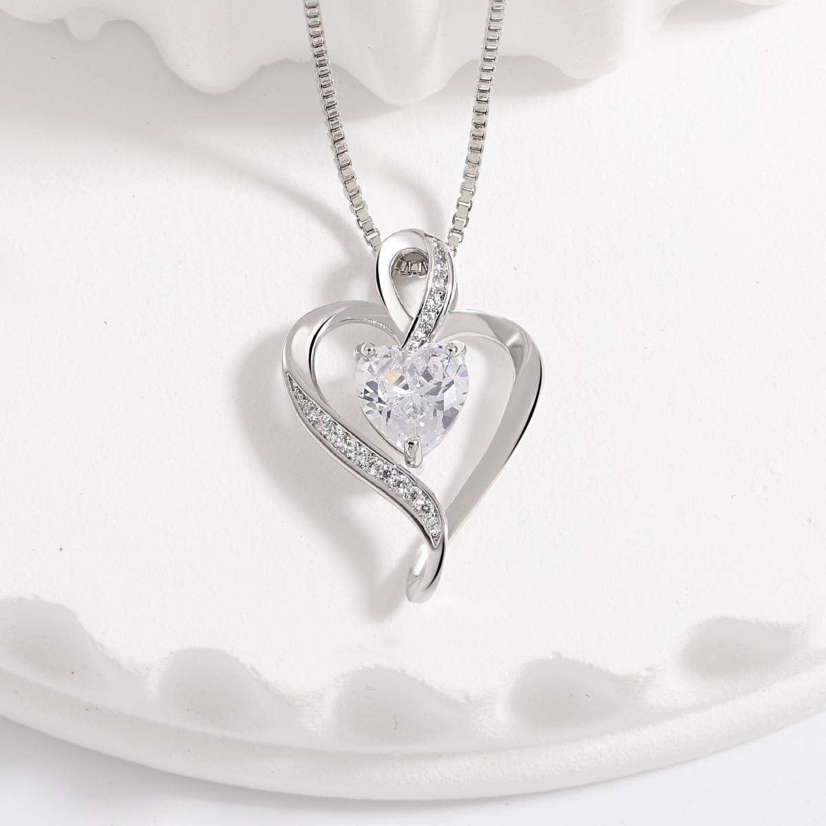 Heart-Shaped Pendant Necklace with Zodiac Stones - Perfect Gift for Mother's Day, Eternal Love & Affection