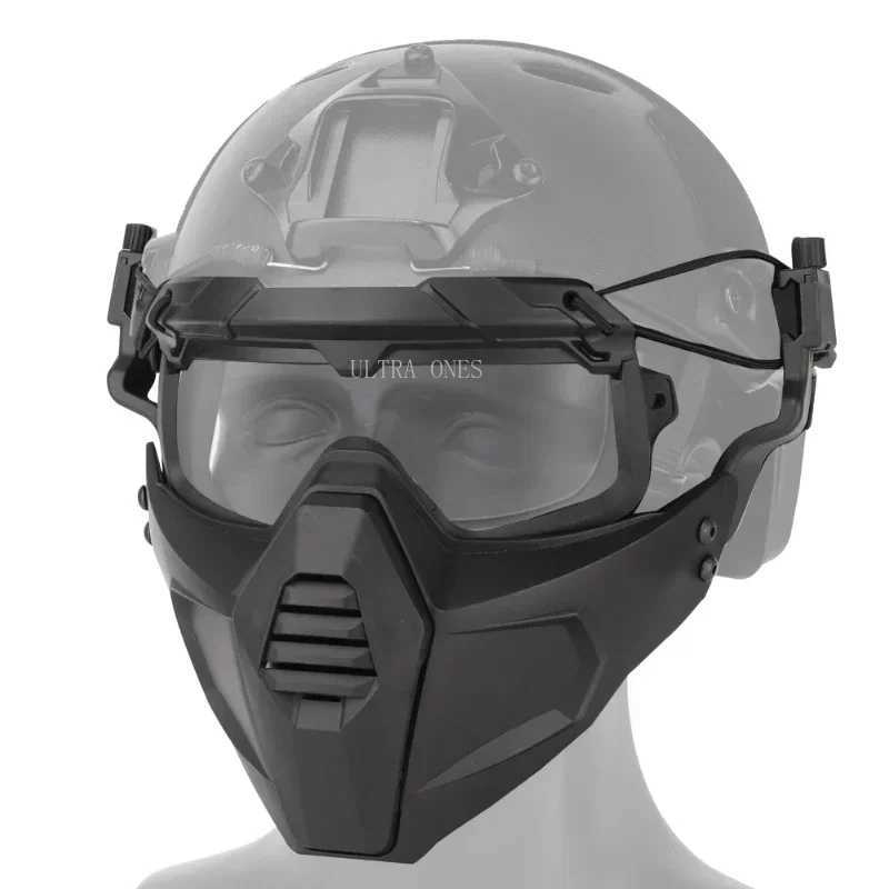 Hunting Protective Mask Tactical Cs Wargame Half Face Breathable Masks Paintball Airsoft Sports Face Masks with Helmet ConnectorW250512