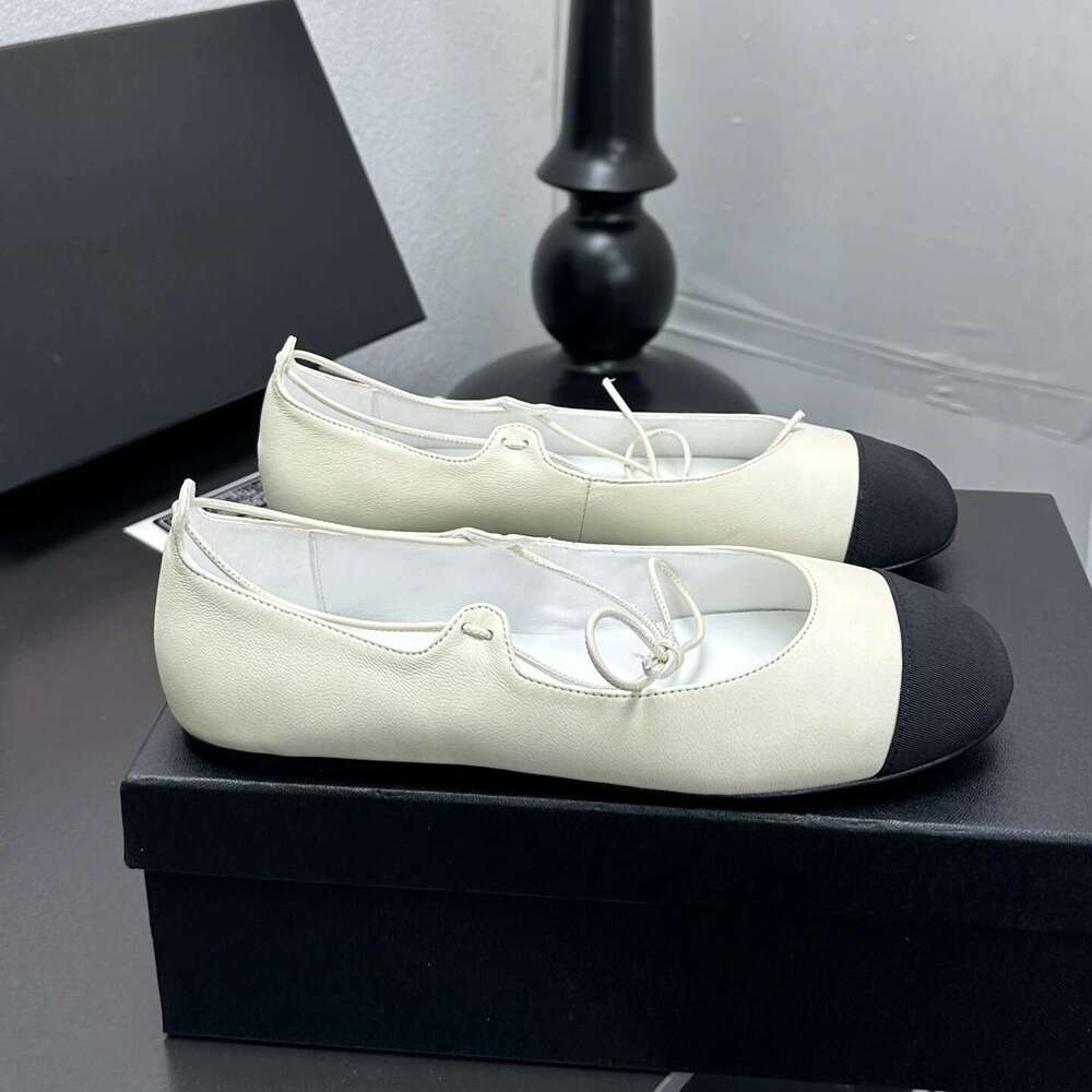 Women Size35-41 Genuine Leather Ballet Flats Round Toe Ankle Strap Mixed Colors Roman Designer Shoes Zapatillas De Mujer