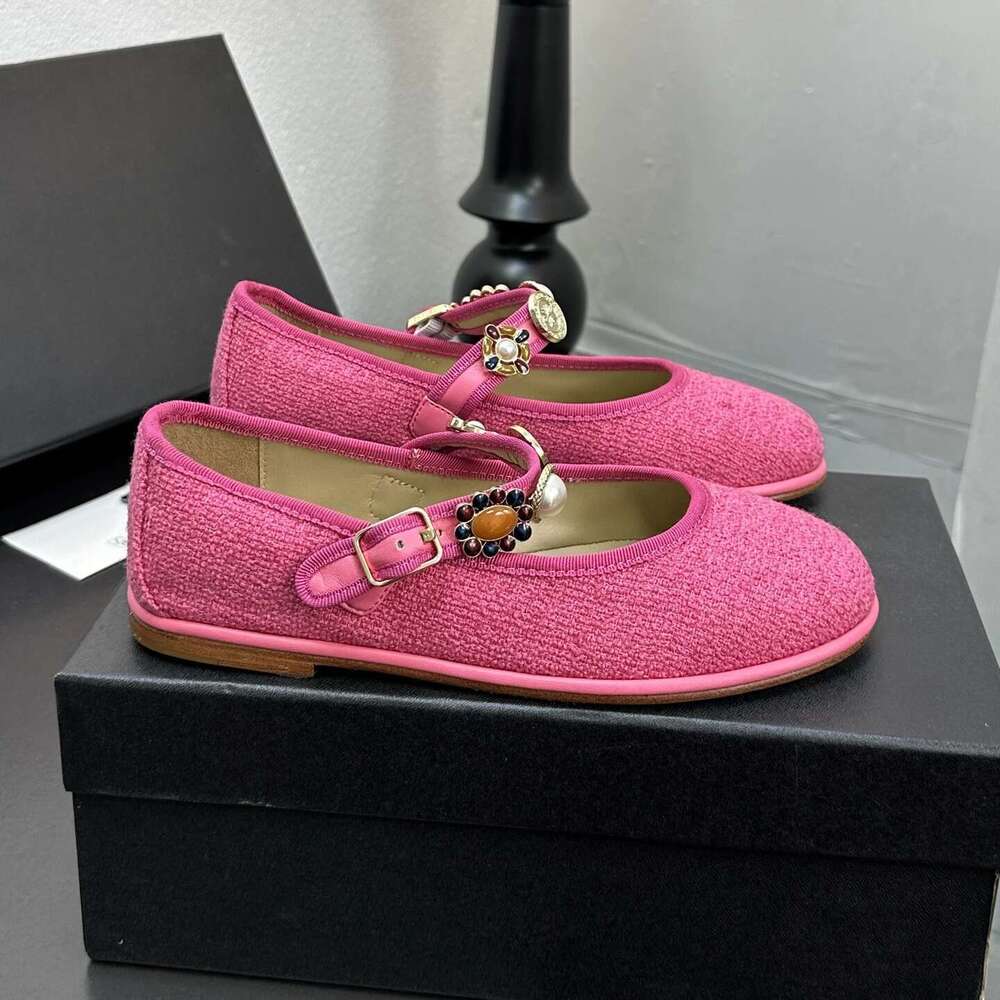 Women Size35-41 Genuine Leather Ballet Flats Mary Janes Round Toe Buckle Strap Lovely Designer Shoes Zapatillas De Mujer