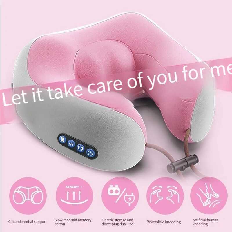 U-shaped massage pillow cervical massager simulation human kneading car home shoulder and neck multifunctional neck protector trW250512