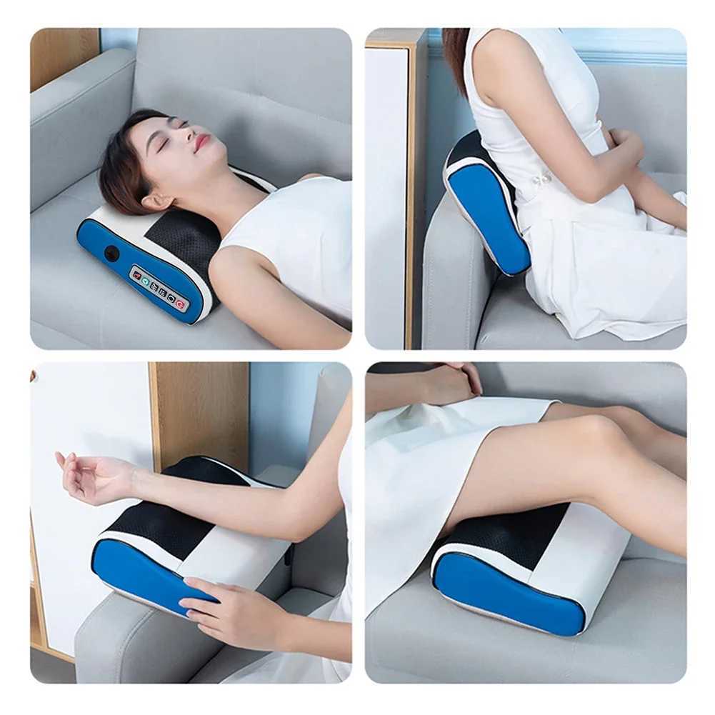 3 Modes Cervical Massage Pillow Multifunctional Hot Compress Neck Massager Car Cervical Spine Massage for Teens Adults EldelyW250512