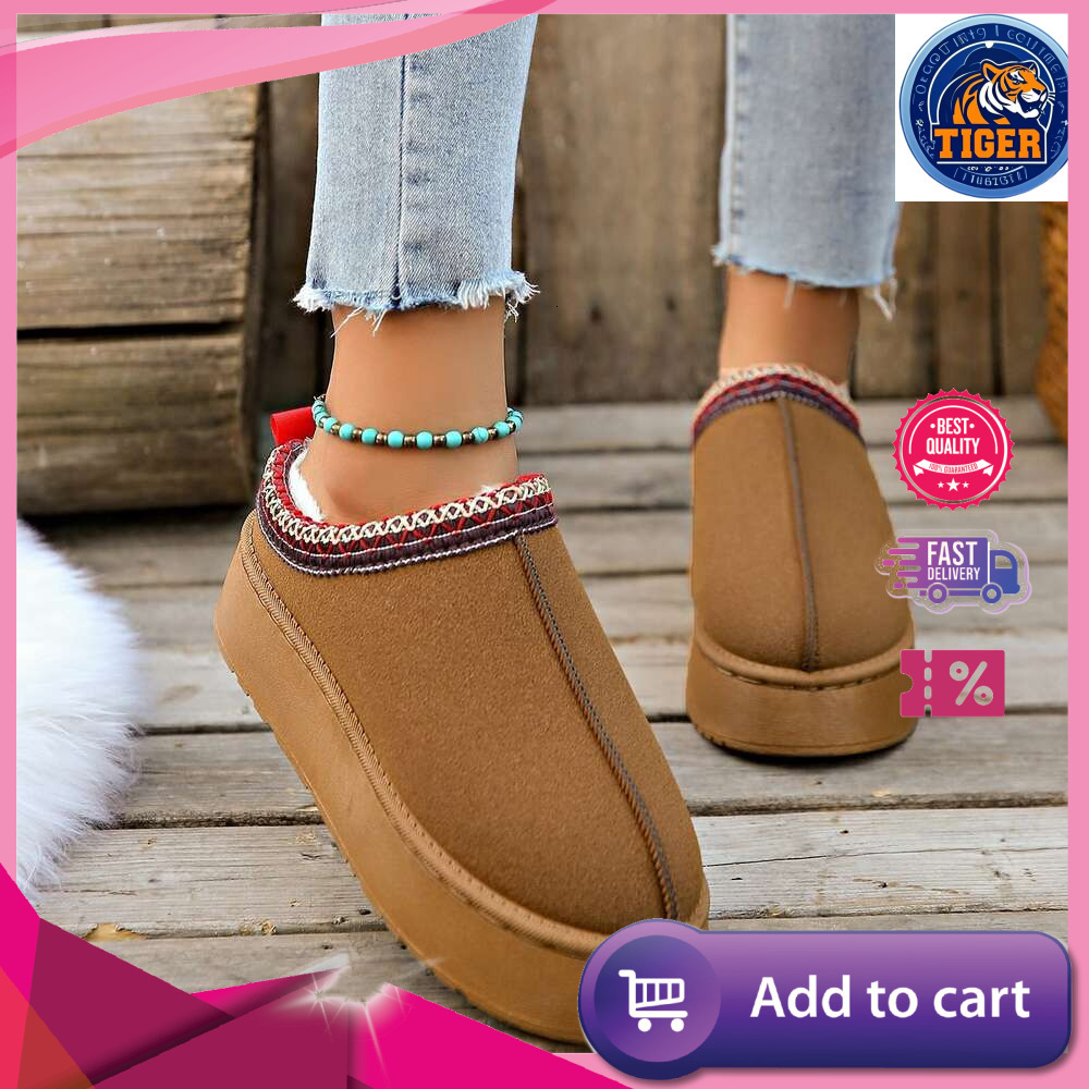 Ddmytiger Cotton Large Size Shoes For Women S Fashion Warmth And Comfort Snow Outdoor Shoes