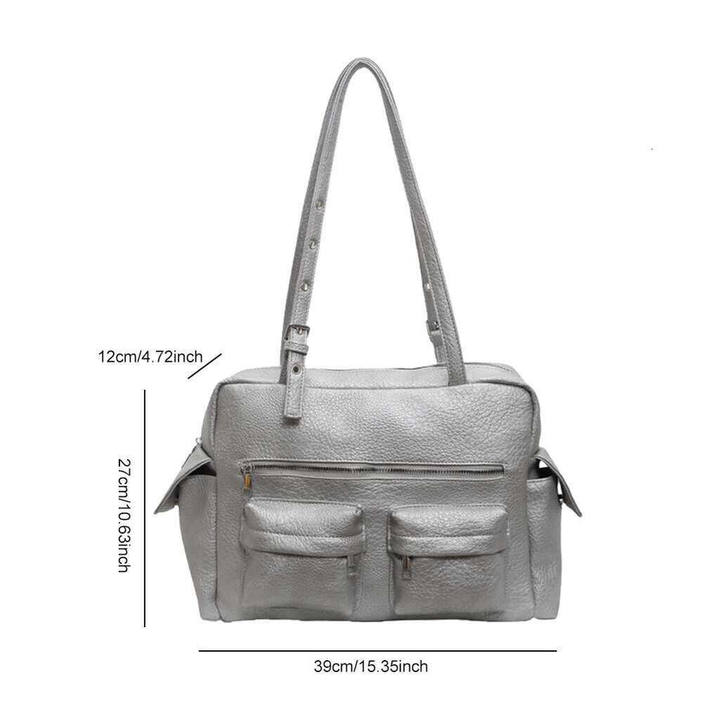 Adjustable Strap Satchel Women PU Leather Underarm With Multi-Pockets Handbag Tote Bag For Work Travel