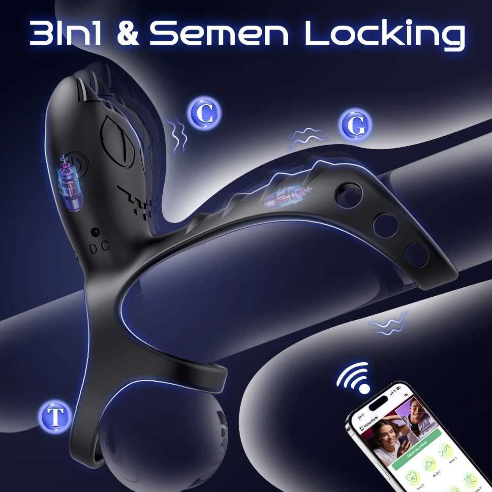 Vibrating Cockring Penis Ring for Men Delay Ejaculation Penisring Clitoral Stimulator Penetration Vibrator Adult Sex Toys W250512