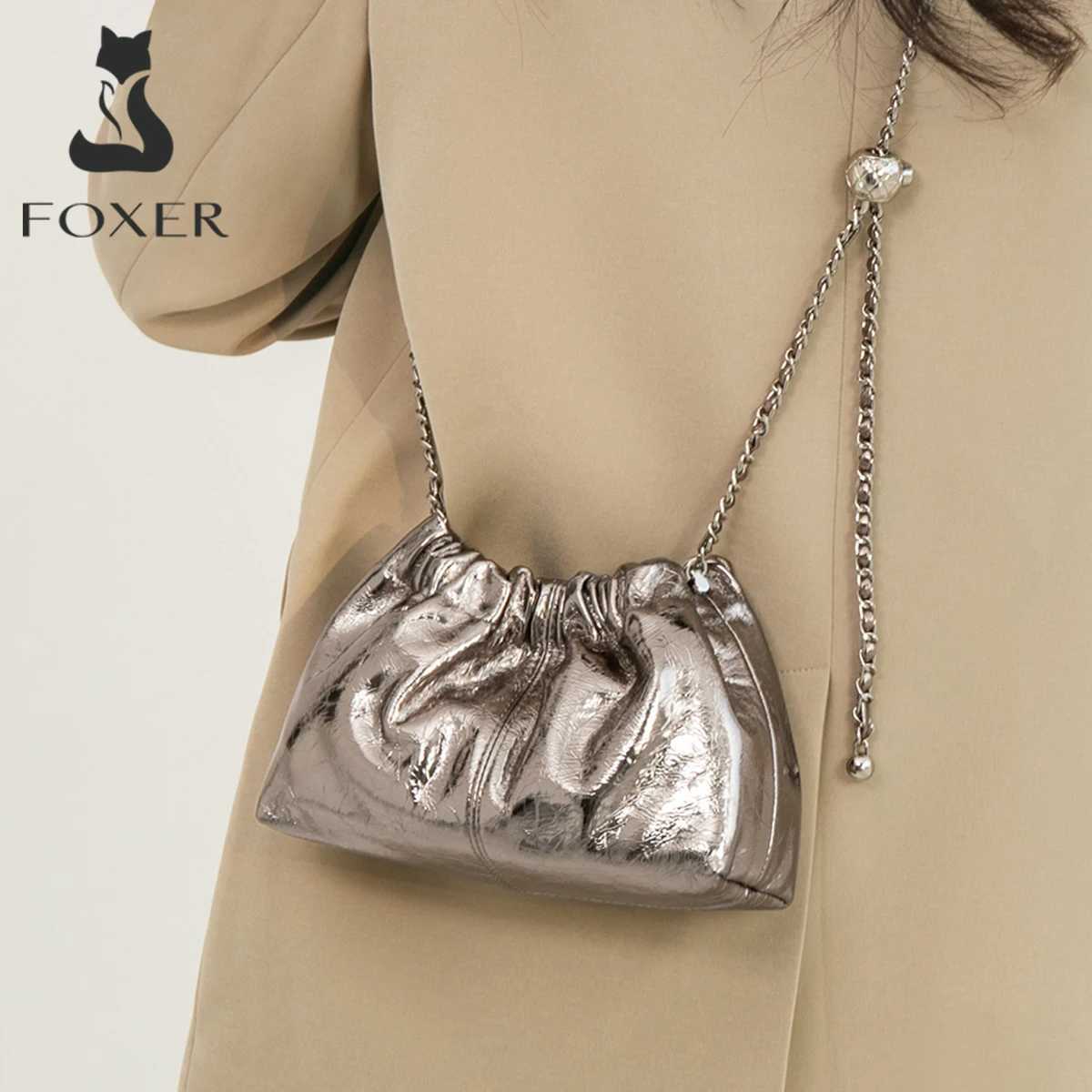 FOXER Genuine Leather Women Small Shoulder Bag Lady Fashion Mini Crossbody Handbag Purse Perfect Gift for Wife friend Z250512-1