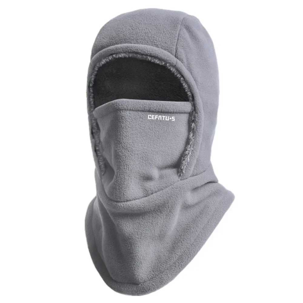 Fleece Balaclava Cycling Cap Cold-proof Windproof Warm Hood and Hat Thicken Thermal Ski Windproof Cap Women MenW250512