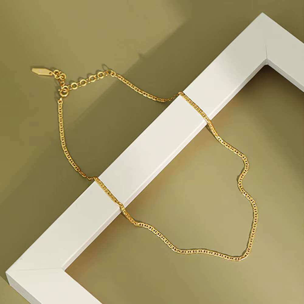 Fashion 2021 fashion pure sier filled designer jewelry statement simple chain necklace for women