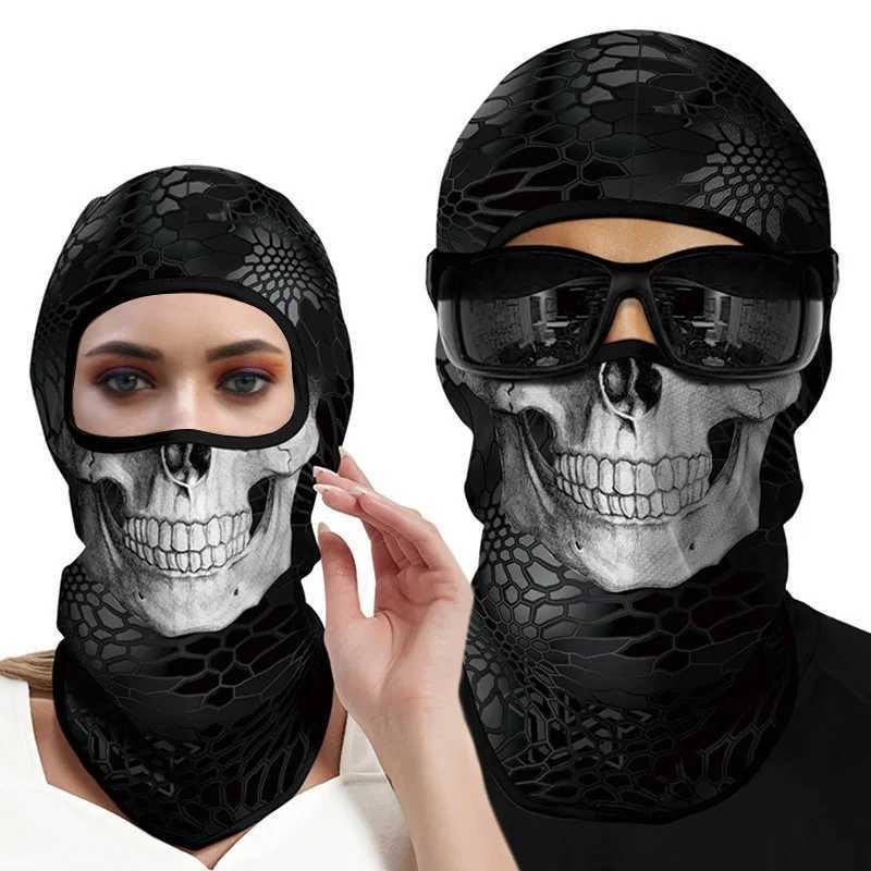 Skull Balaclava Cosplay Costume for Men and Women Full Face Mask Outdoor Cycling Headgear Motorcycle Riding Cap Ski MaskW250512