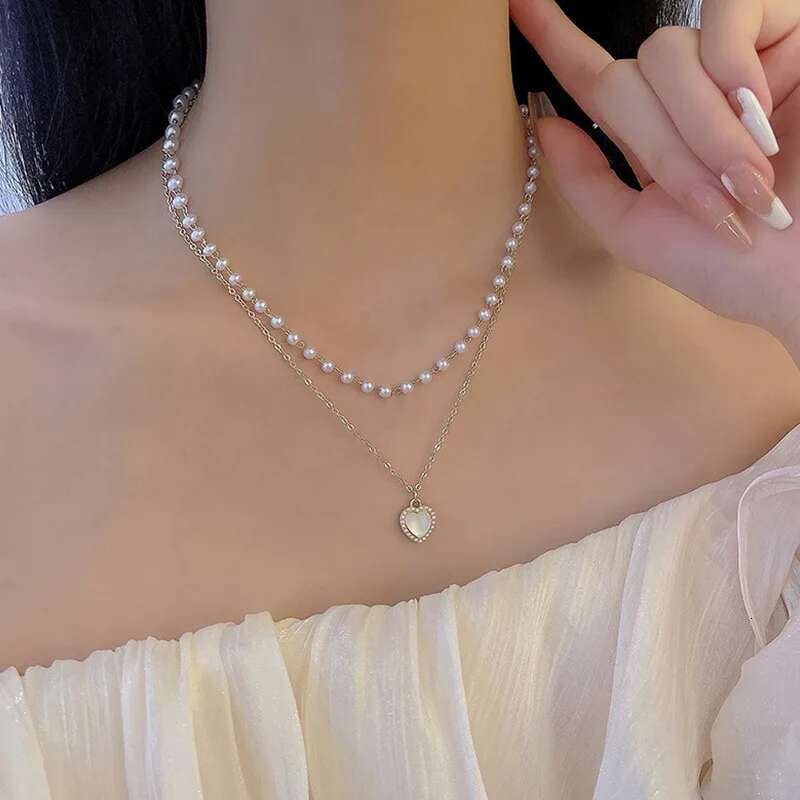 Zinc alloy opshineqo heart necklace