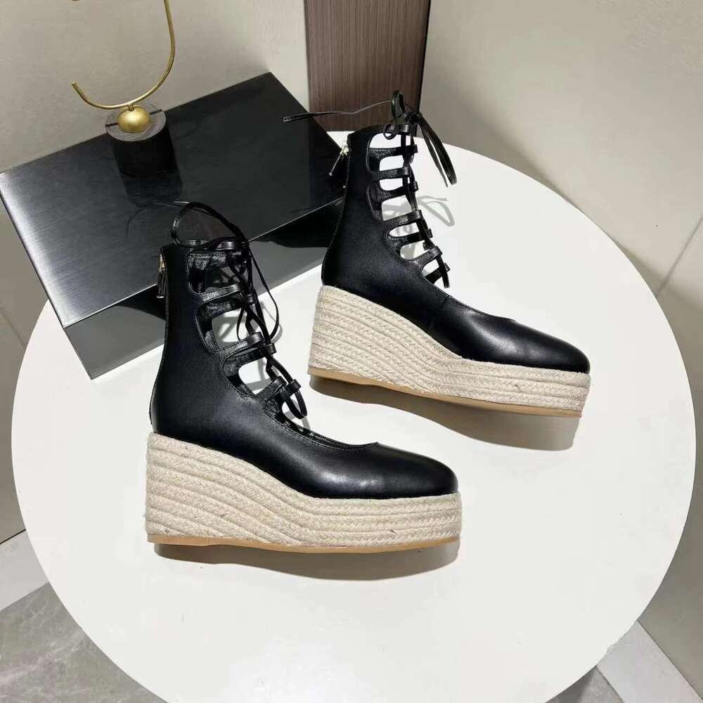 New Women Size35-41 Genuine Leather Sandals Super High Heels Wedges Flat Platform Pumps Designer Shoes Zapatillas De Mujer