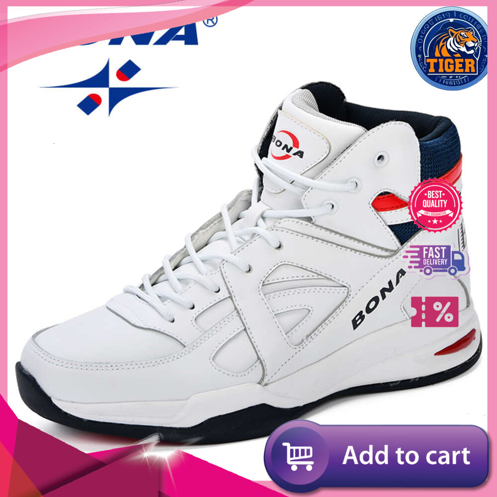 Ddmytiger Baskets Homme BONA Basketball Cow Split Outdoor Flat High Top Sport Shoes Men Trainers Zapatillas Comfy Outdoor Shoes