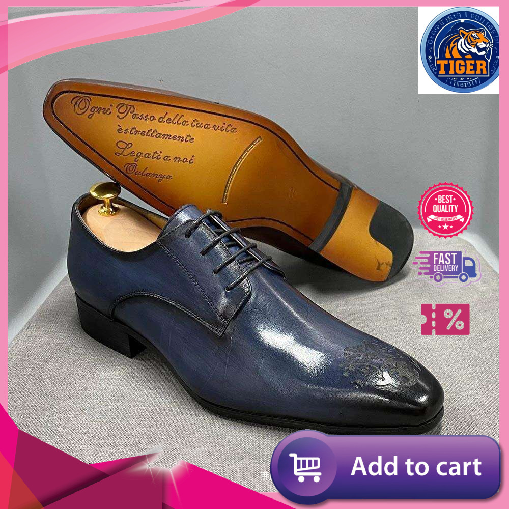 Ddmytiger Business Men S Casual Formal Derby Fashionable Carved Pointed Leather Shoes Outdoor Shoes