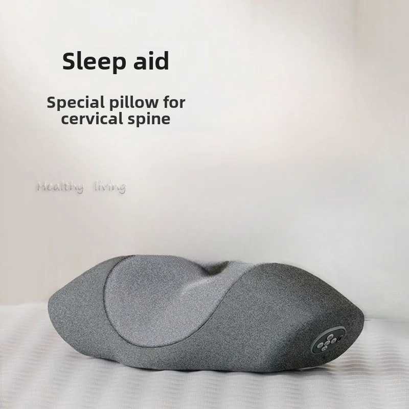 Neck Massage Pillow with Vibration Heating Neck Sleep Pillow 5-point Charging Model - Vibration+heating+built-in Lithium BatteryW250512