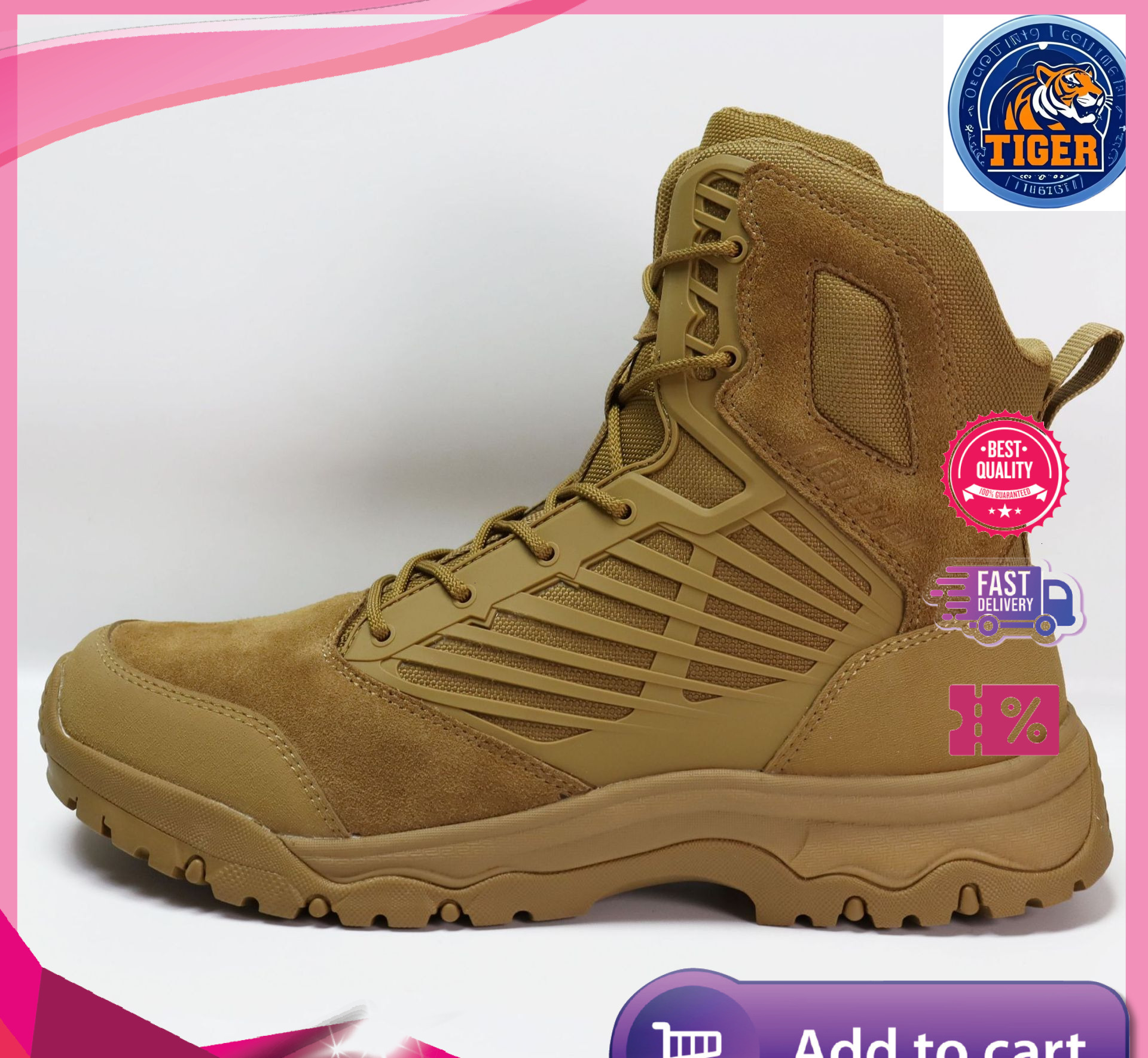 Ddmytiger Combat Wolf Brown Boots Men S Training Outdoor For And Women Outdoor Shoes