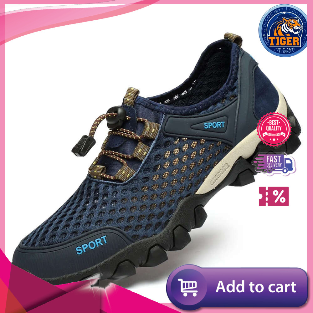 Ddmytiger Walking Summer Casual Fashion Breathable Mesh Non Slip Hiking Shoes Tennis Sneaker For Men Climbing Trekking Outdoor Shoes