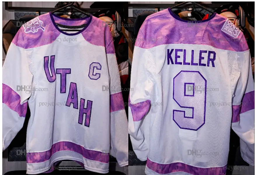 Custom Hockey Jersey Clayton Keller New Logo Utahs Hockey Club McBain Logan Cooley Guenther Cole Mikhail Sergachev Jack McBain