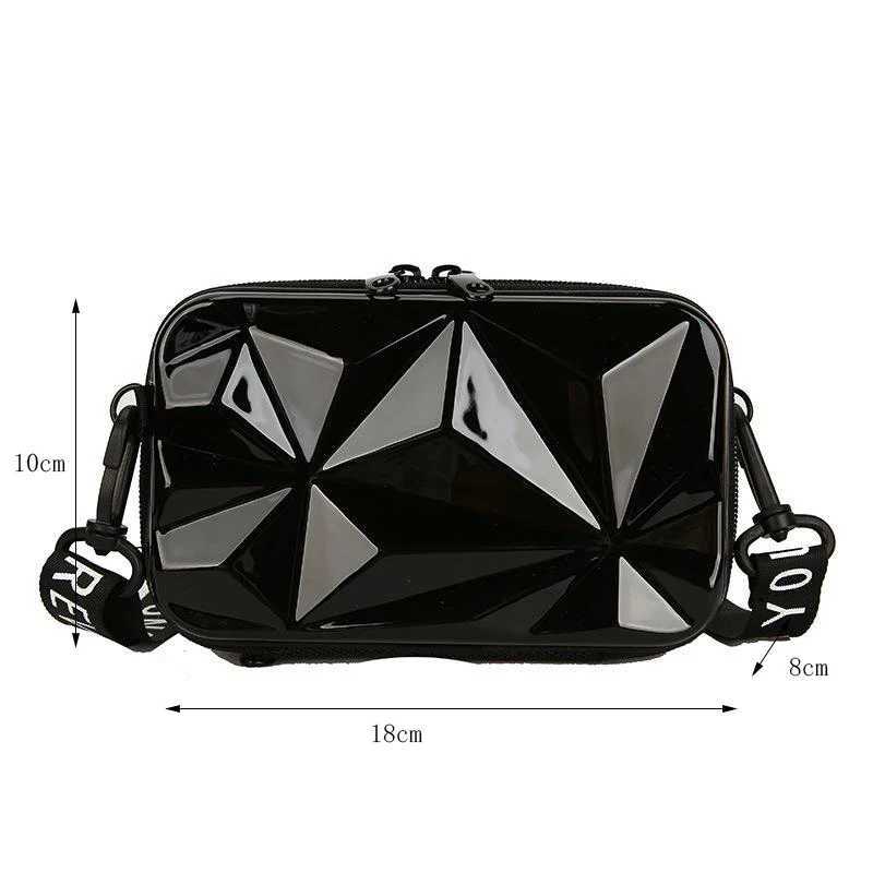 Women PVC Cosmetic Pouch Travel Suitcases Bag Shaped Wallet Handbag Makeup Storage Organizer Pouch Suitcase Shoulder Bag ClutchW250512