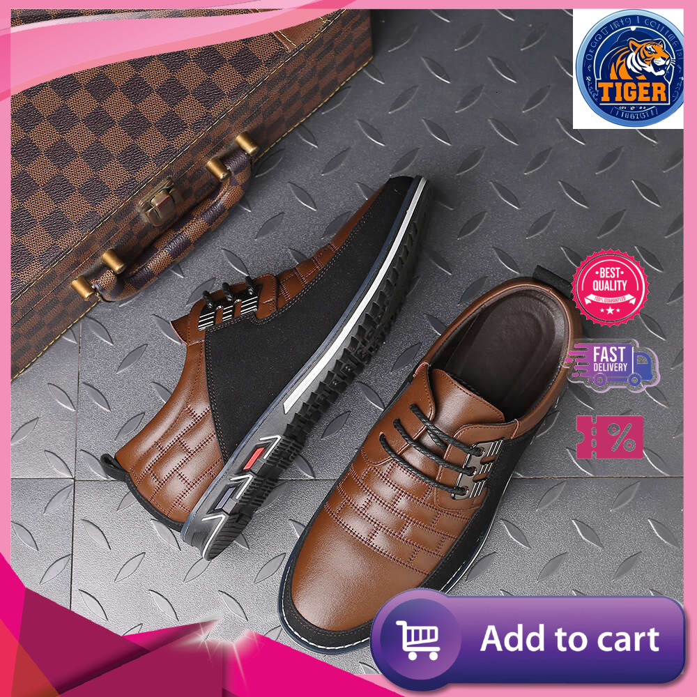Ddmytiger Large New Extra Leather Korean Edition Soft Sole Men S Trendy Shoes Anti Slip Wear Resistant High End Style Outdoor Shoes