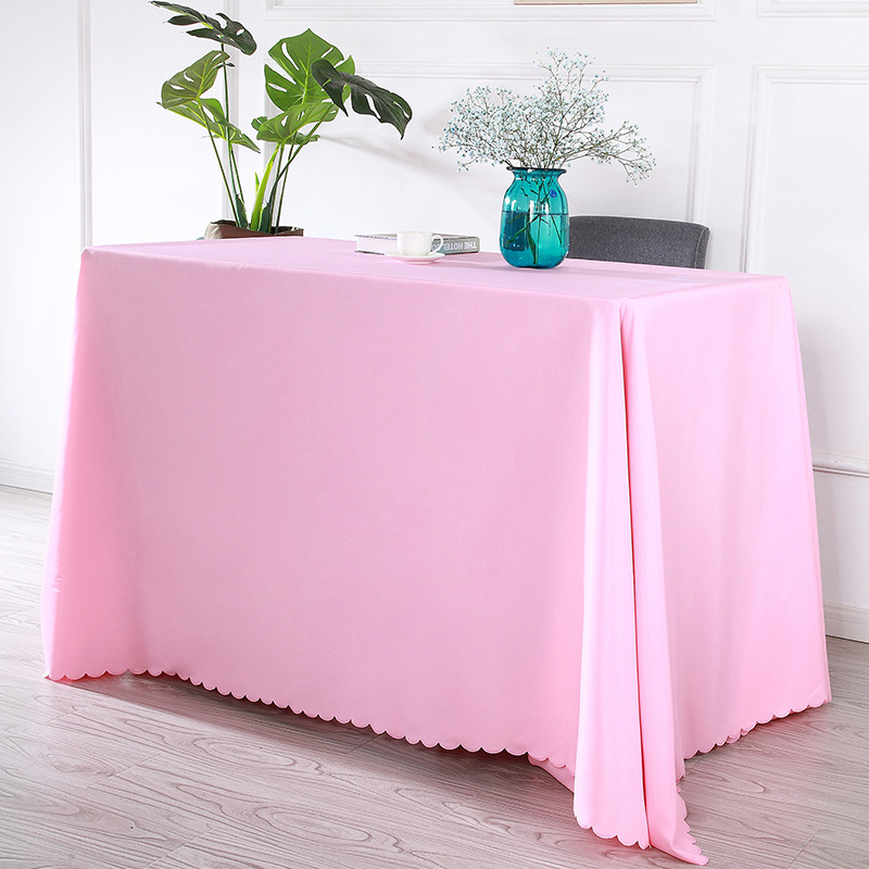 A885 Thickened plain tablecloth wedding red tablecloth hotel restaurant fabric tablecloth event meeting rectangular tablecloth