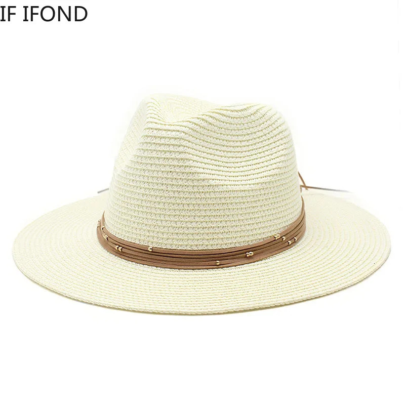Big Size 60CM Straw Hat 7cm Brim Summer Cooling Beach Sun Outdoor Party Panama Jazz Sombreros De Mujer 250512