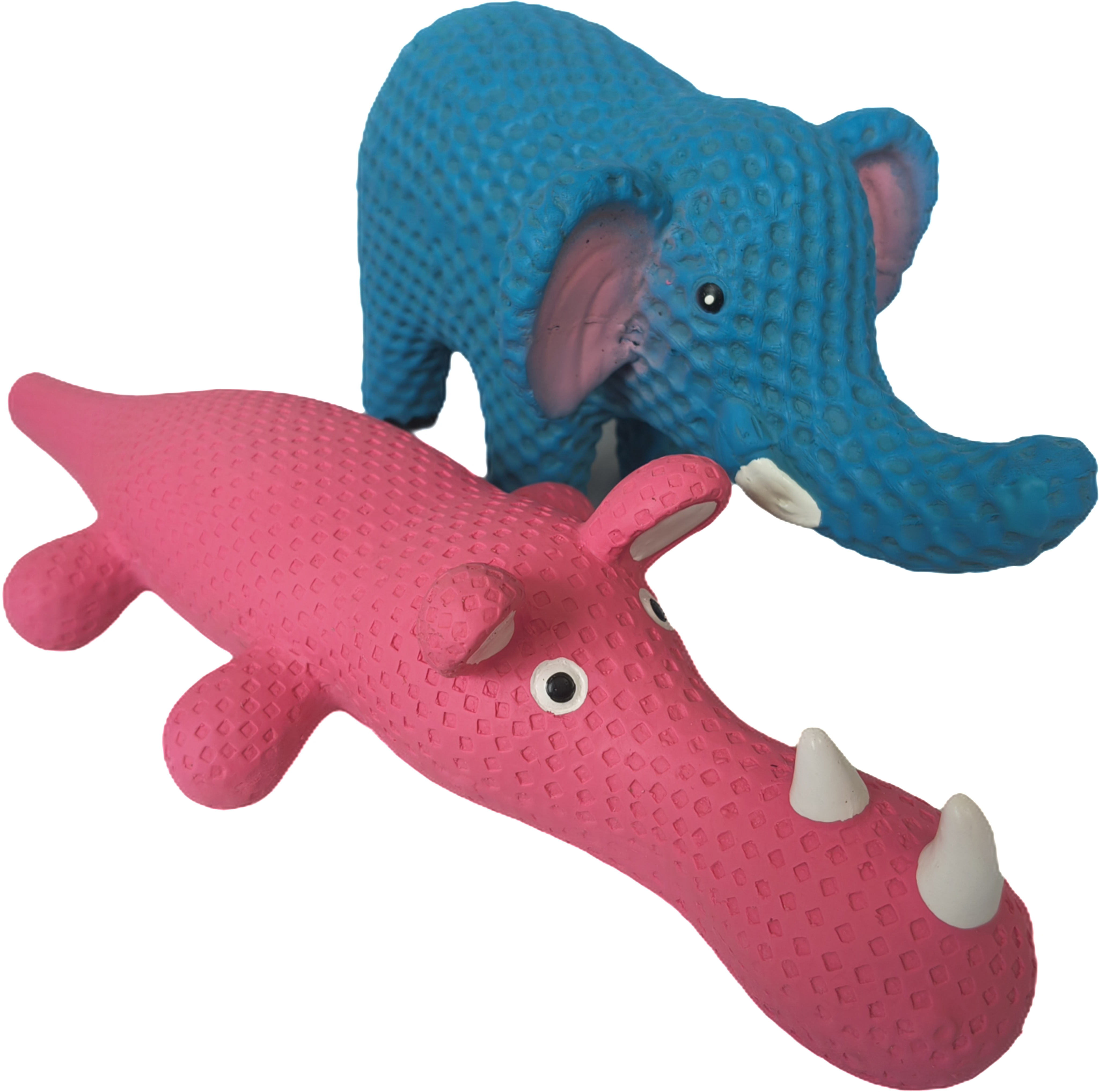 Rubber Sound Chewy Pet Toy Natural Squeaky Elephant & Rihnoceros Shaped Soft Latex Screaming Puppy Pet Toy 1pc/Pack