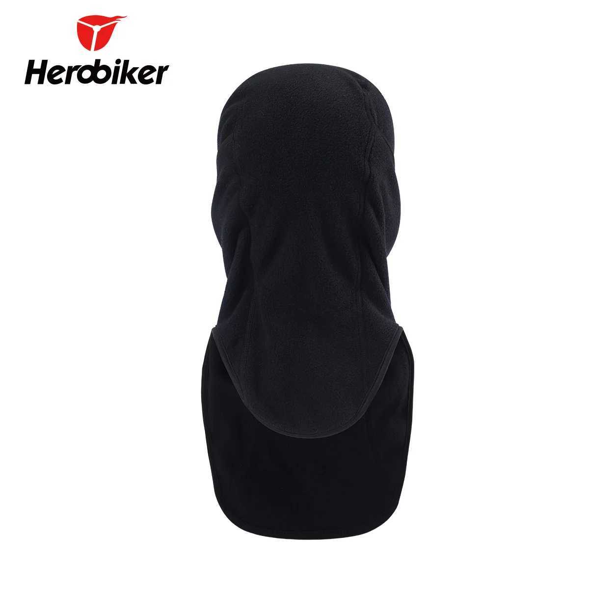 Black Motorcycle Face Mask Autumn Winter Thermal Fleece Balaclava Motorcycle Mask Moto Windproof Cycling Skiing MaskW250512