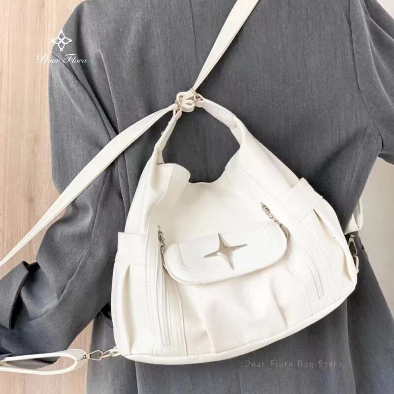 Y2k Soft Simplicity Versatile Large Capacity Tote Star Classic Shoulder Bags Punk Goth Casual Crossbody New Travel Backpack