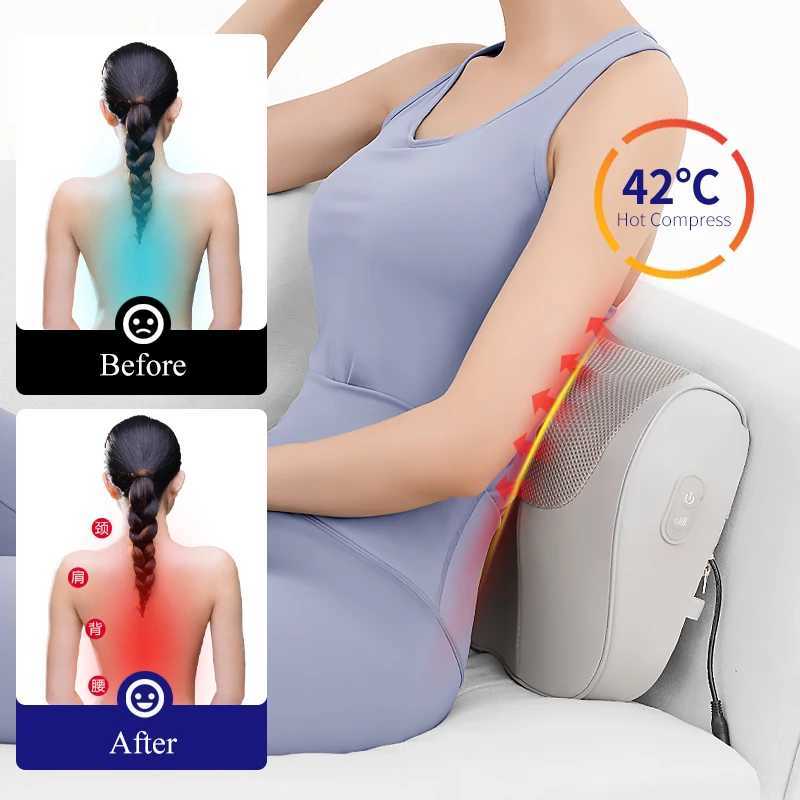 Jinkairui Neck Back Massager with Heat Electric Shiatsu Massage Pillow Deep Kneading Shoulder Gifts for Full Body MuscleW250512