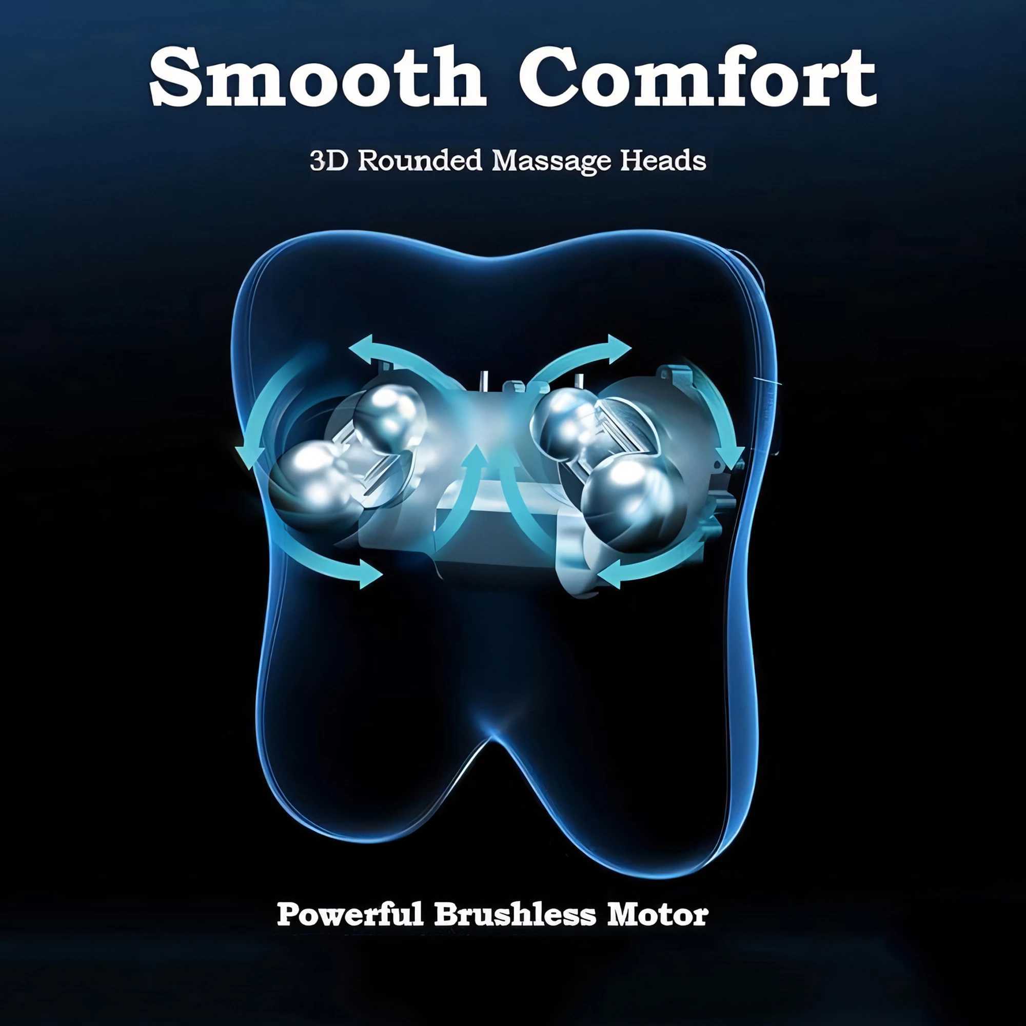 Back Massage Pillow with Heat Cordless Neck Massagers for Relax Deep Tissue Shiatsu Massagers for Full Body messageW250512
