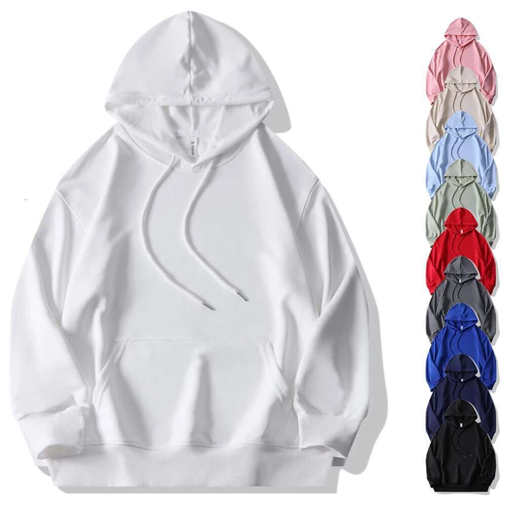 Blank Sublimation Lightweight Wholesale Pullover Men Hooded Sweatshirt Drop Shoulder White Hoodies Man Sudaderas Hombre Designer