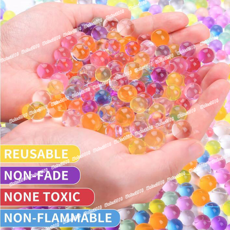 50000 Pcs Rainbow Mix Jelly Water Gel Beads Non Toxic Water Beads For Vase Filler Plant Floating Candles Wedding and Home Decoration