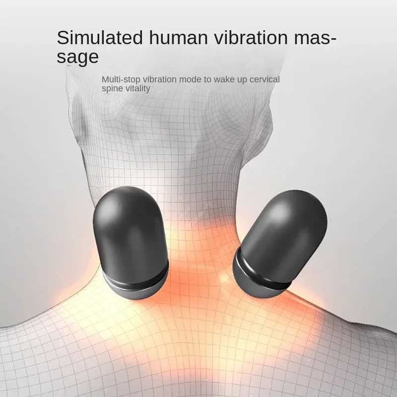 Electric Massager Cervical Pillow Constant Temperature Hot Compress Vibration Massage Airbag Neck Traction Memory Foam PillowW250512