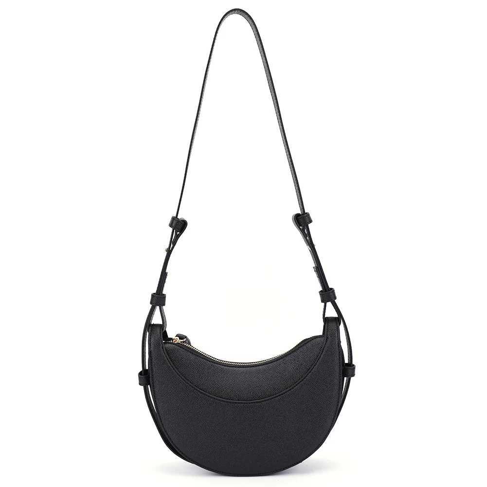 Women Crescent Shoulder Bag Zipper Closure Casual Satchel Bag Solid Color Vintage Sling Bag Daily Bag for LadiesW250512