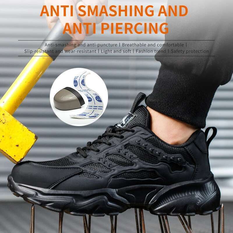 Safety For Protective Sneakers Lightweight Men Breathable Shoes Anti-Puncture Work Shoe