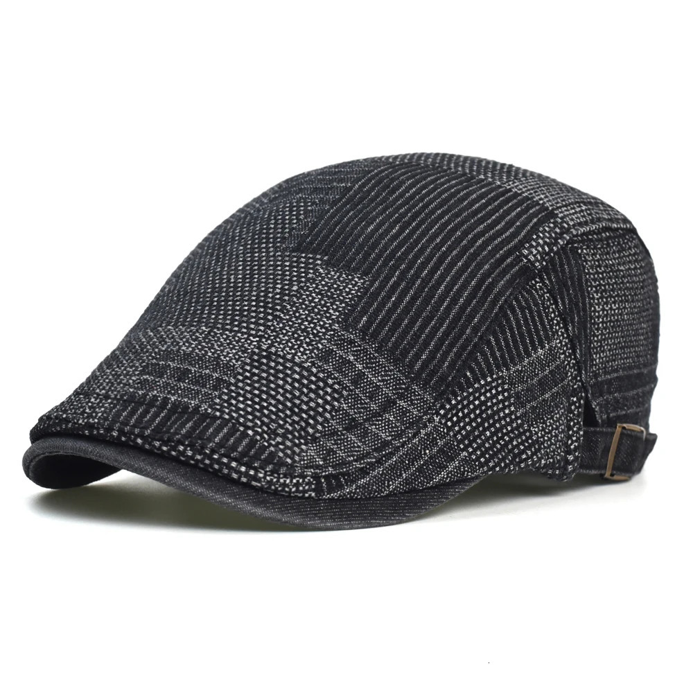 Four Seasons Soft Denim Beret Hat Washed Distressed Peaked Cap Adjustable Cotton sboy Vintage Ivy Hats Flat 250512