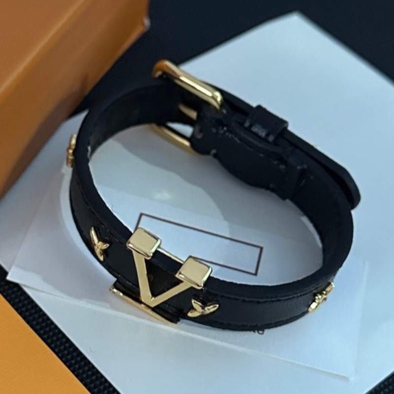 New Classic Vintage Animal Pendant Leather Bracelet for Men and Women 18K Gold-plated Steel Titanium Chain Luxury Jewelry Daily Wear Fashion Accessory
