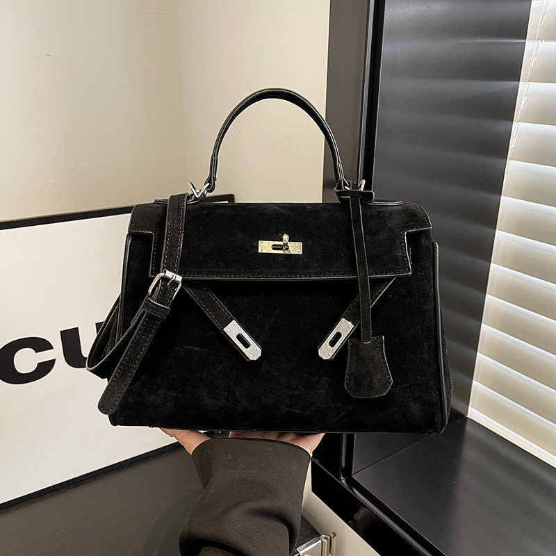 Top Quality New Free Delivery Designer Bag Matte Suede Leather Shoulder Crossbody Bag Fashionable Multifunctional Large Capacity Portable Kelly Bag